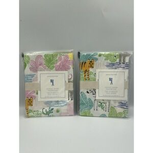 Pottery Barn‎ Kids Jungle Safari Animal Print Standard Pillowcase Organic Cotton